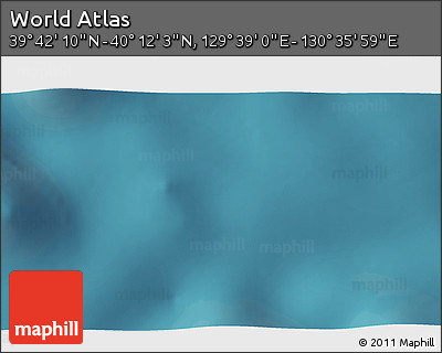 Satellite 3D Map of the Area around 39° 57' 6" N, 130° 7' 30" E