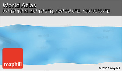 Physical Panoramic Map of the Area around 39° 57' 6" N, 130° 7' 30" E