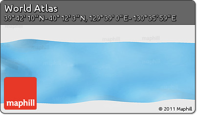 Physical Panoramic Map of the Area around 39° 57' 6" N, 130° 7' 30" E