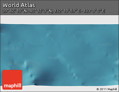 Satellite 3D Map of the Area around 39° 57' 6" N, 132° 40' 30" E