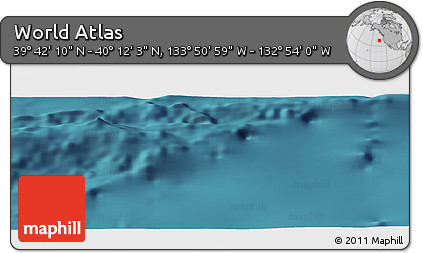 Satellite Panoramic Map of the Area around 39° 57' 6" N, 133° 22' 30" W