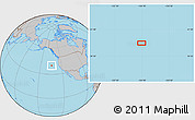 Gray Location Map of the area around 39° 57' 6" N, 134° 13' 29" W