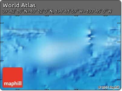 Physical Map of the Area around 39° 57' 6" N, 134° 13' 29" W
