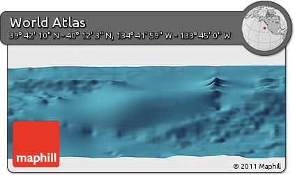 Satellite Panoramic Map of the Area around 39° 57' 6" N, 134° 13' 29" W
