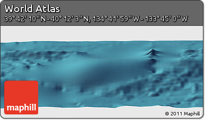Satellite Panoramic Map of the Area around 39° 57' 6" N, 134° 13' 29" W