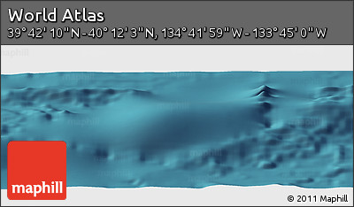 Satellite Panoramic Map of the Area around 39° 57' 6" N, 134° 13' 29" W