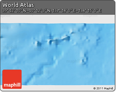 Physical 3D Map of the Area around 39° 57' 6" N, 137° 46' 30" E