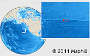Shaded Relief Location Map of the area around 39° 57' 6" N, 140° 10' 30" W