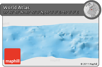 Physical Panoramic Map of the Area around 39° 57' 6" N, 14° 31' 30" E