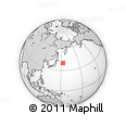 Outline Map of the Area around 39° 57' 6" N, 153° 4' 29" E, rectangular outline