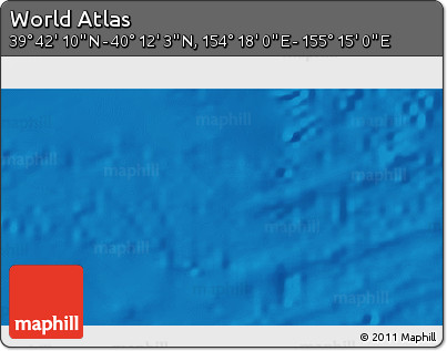 Physical 3D Map of the Area around 39° 57' 6" N, 154° 46' 30" E