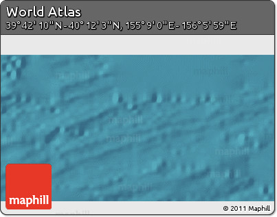 Satellite 3D Map of the Area around 39° 57' 6" N, 155° 37' 30" E