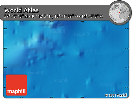 Physical Map of the Area around 39° 57' 6" N, 15° 13' 29" W