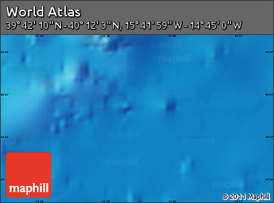 Physical Map of the Area around 39° 57' 6" N, 15° 13' 29" W