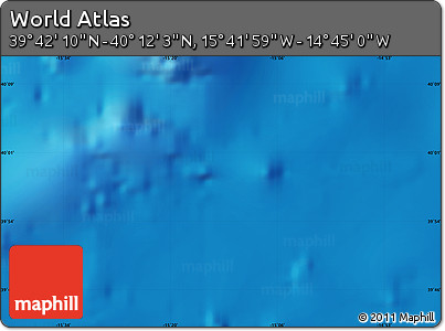 Physical Map of the Area around 39° 57' 6" N, 15° 13' 29" W