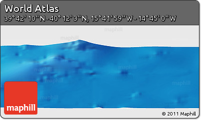 Physical Panoramic Map of the Area around 39° 57' 6" N, 15° 13' 29" W