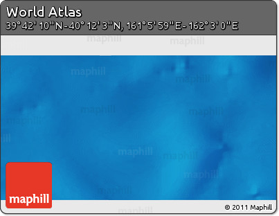 Physical 3D Map of the Area around 39° 57' 6" N, 161° 34' 29" E