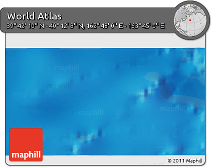 Physical 3D Map of the Area around 39° 57' 6" N, 163° 16' 30" E