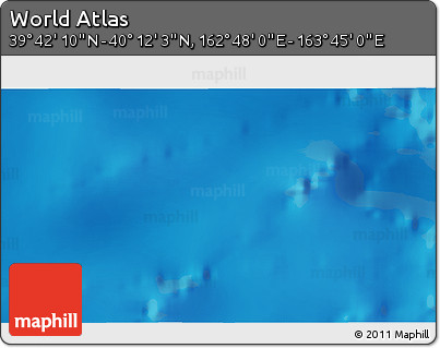 Physical 3D Map of the Area around 39° 57' 6" N, 163° 16' 30" E