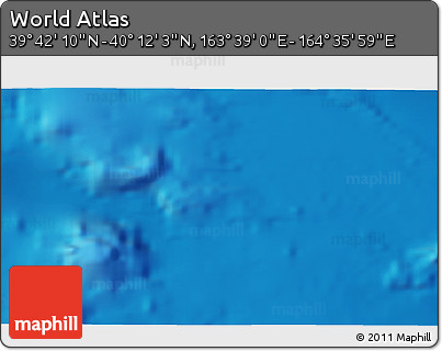 Physical 3D Map of the Area around 39° 57' 6" N, 164° 7' 30" E