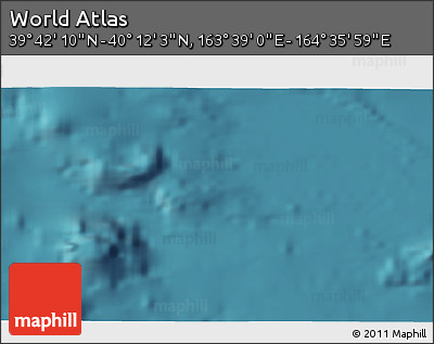 Satellite 3D Map of the Area around 39° 57' 6" N, 164° 7' 30" E