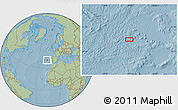 Savanna Style Location Map of the area around 39° 57' 6" N, 16° 4' 29" W, hill shading