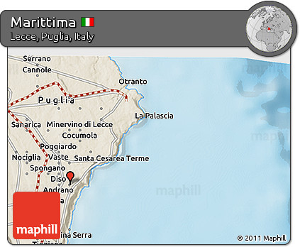 Shaded Relief 3D Map of Marittima