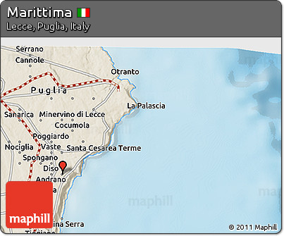 Shaded Relief 3D Map of Marittima