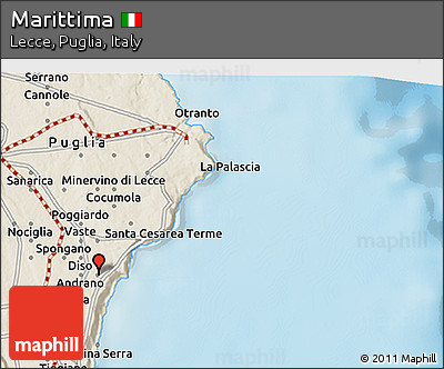 Shaded Relief 3D Map of Marittima