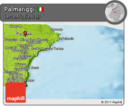 Physical Panoramic Map of Palmariggi