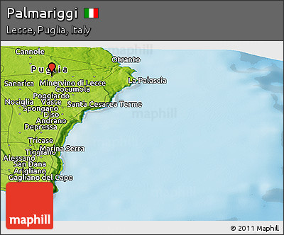 Physical Panoramic Map of Palmariggi