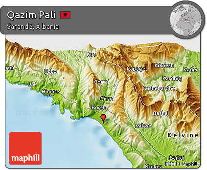 Physical 3D Map of Qazim Pali
