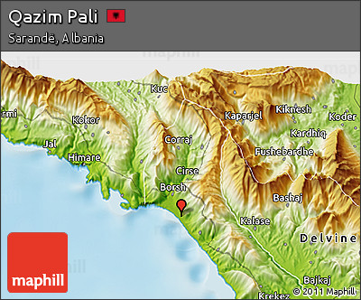 Physical 3D Map of Qazim Pali