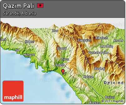 Physical 3D Map of Qazim Pali