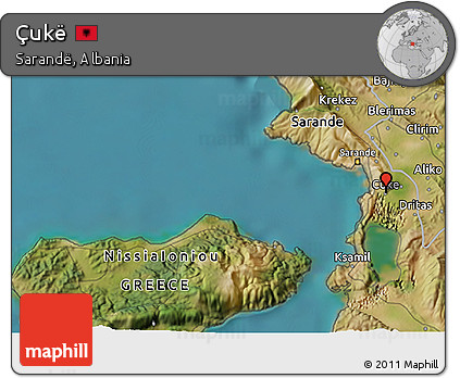 Satellite 3D Map of Çukë