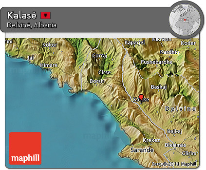 Satellite 3D Map of Kalasë