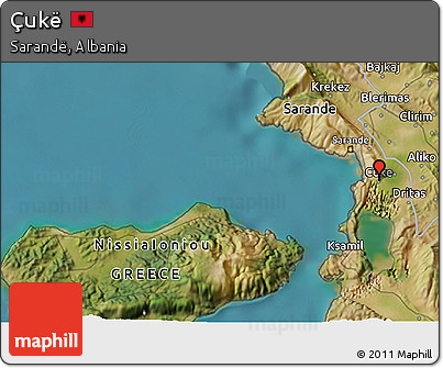 Satellite 3D Map of Çukë