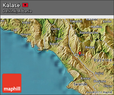 Satellite 3D Map of Kalasë