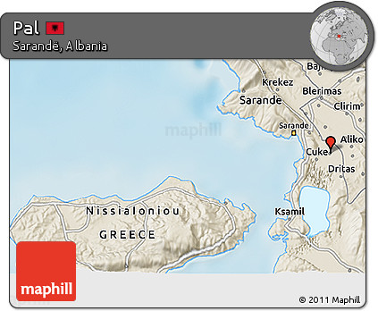 Shaded Relief 3D Map of Pal