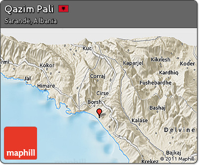 Shaded Relief 3D Map of Qazim Pali