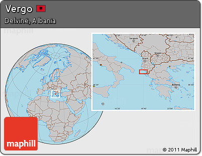 Gray Location Map of Vergo