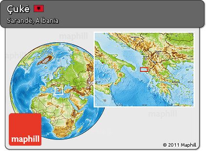 Physical Location Map of Çukë