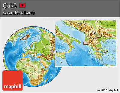 Physical Location Map of Çukë