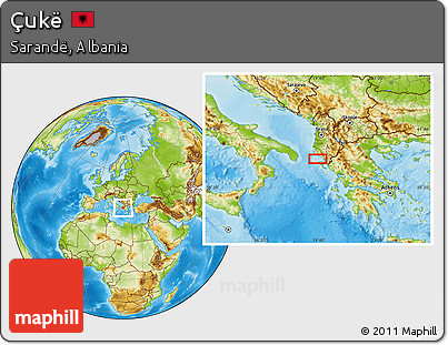 Physical Location Map of Çukë