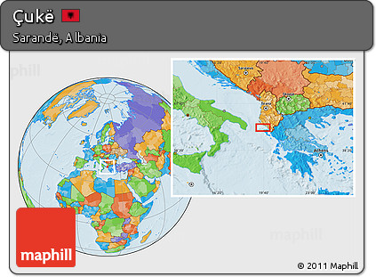 Political Location Map of Çukë