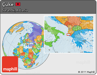 Political Location Map of Çukë