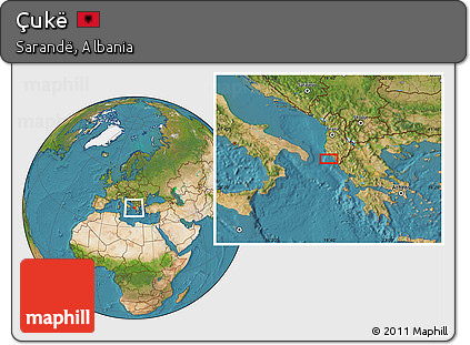 Satellite Location Map of Çukë