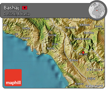 Satellite Map of Bashaj