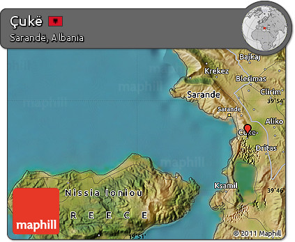 Satellite Map of Çukë