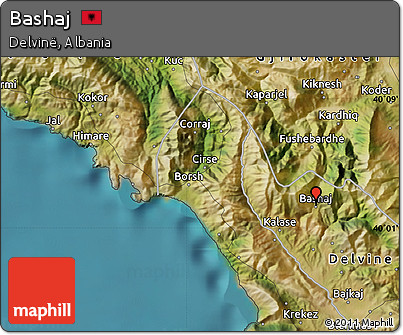 Satellite Map of Bashaj